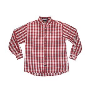 South Pole Shirt XXL Red Plaid Hexagon Product Button Up Long Sleeve Mens